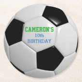 Voetbal Ronde Kartonnen Onderzetter (Voorkant)