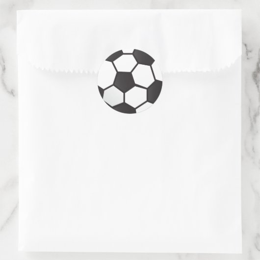 Voetbal Ronde Sticker (Tas)