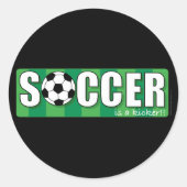 Voetbal Ronde Sticker (Voorkant)