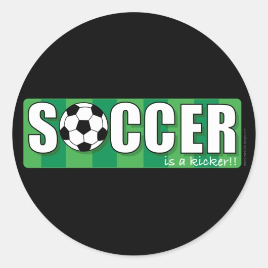 Voetbal Ronde Sticker (Voorkant)