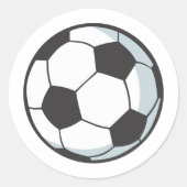 Voetbal Ronde Sticker (Voorkant)