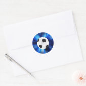 Voetbal Ronde Sticker (Envelop)