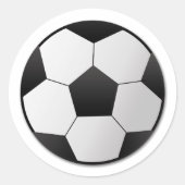 Voetbal Ronde Sticker (Voorkant)