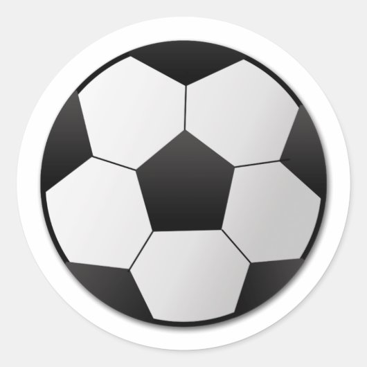 Voetbal Ronde Sticker (Voorkant)