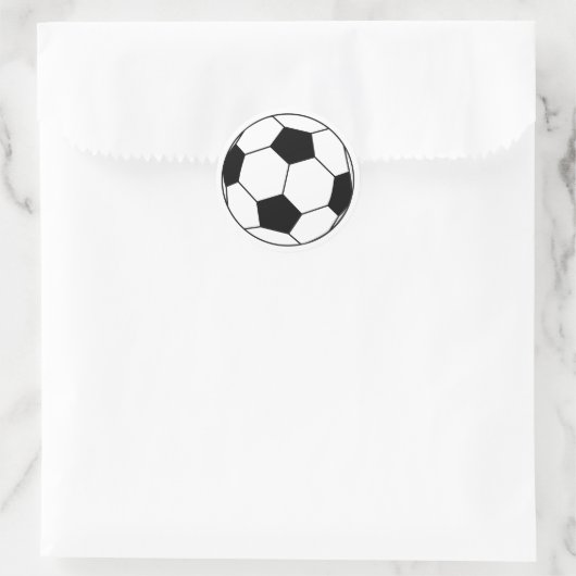 Voetbal Ronde Sticker (Tas)
