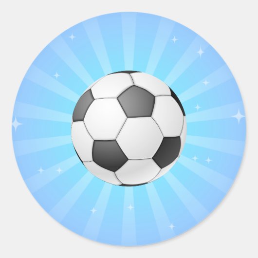 VOETBAL RONDE STICKER (Voorkant)