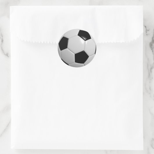 Voetbal Ronde Sticker (Tas)