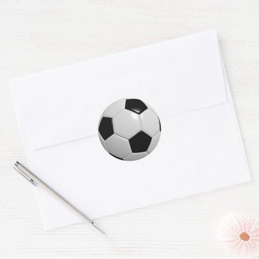 Voetbal Ronde Sticker (Envelop)