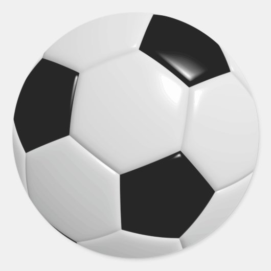 Voetbal Ronde Sticker (Voorkant)