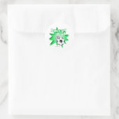 Voetbal Ronde Sticker (Tas)