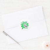 Voetbal Ronde Sticker (Envelop)