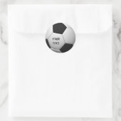 Voetbal Ronde Sticker (Tas)