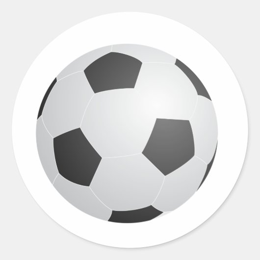 Voetbal Ronde Sticker (Voorkant)