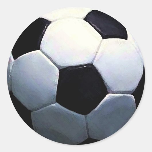 Voetbal Ronde Sticker (Voorkant)