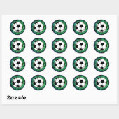 Voetbal Ronde Sticker (Vel)