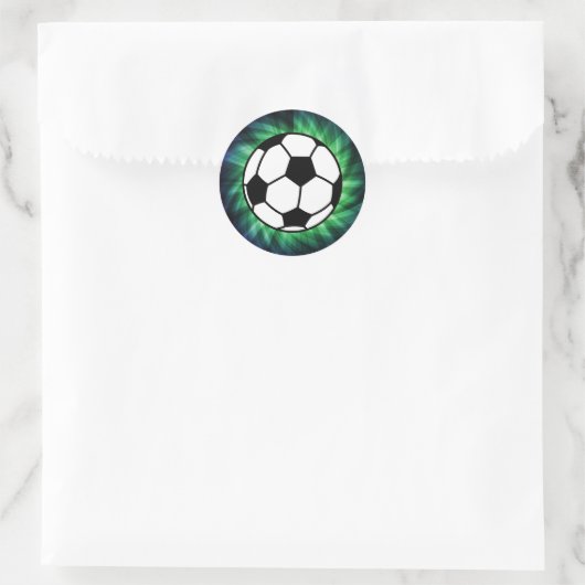 Voetbal Ronde Sticker (Tas)