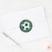 Voetbal Ronde Sticker (Envelop)