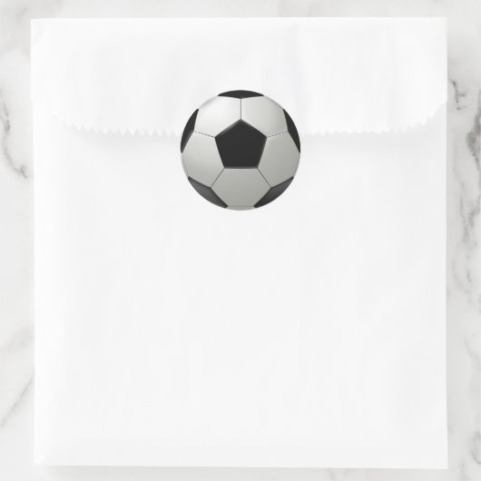 Voetbal Ronde Sticker (Tas)