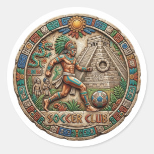 VOETBAL RONDE STICKER