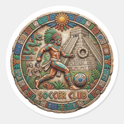 VOETBAL RONDE STICKER (Voorkant)