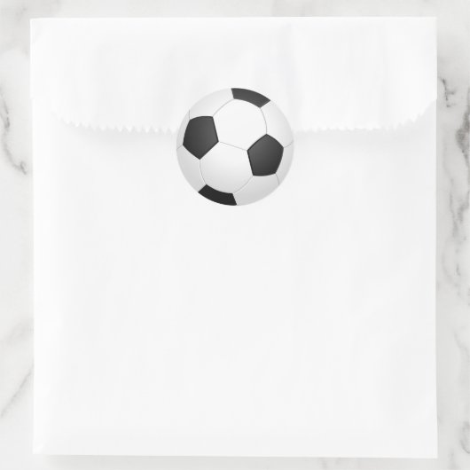 Voetbal Ronde Sticker (Tas)