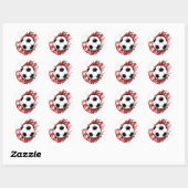 Voetbal Ronde Sticker (Vel)