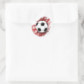Voetbal Ronde Sticker (Tas)