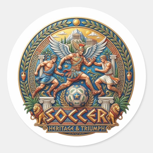 VOETBAL RONDE STICKER (Voorkant)