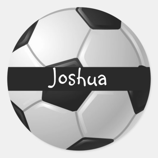 Voetbal Ronde Sticker (Voorkant)
