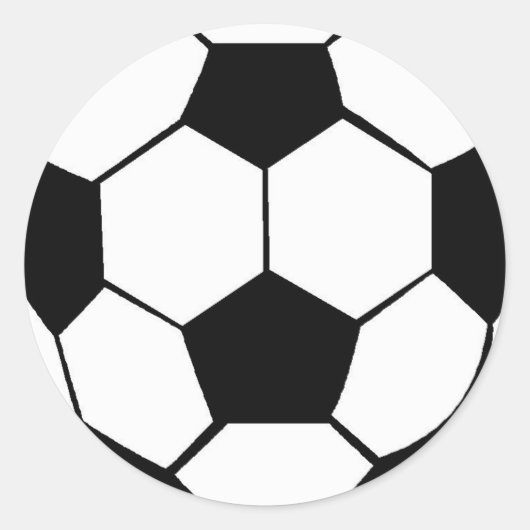 Voetbal Ronde Sticker (Voorkant)
