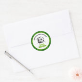 Voetbal Ronde Sticker (Envelop)