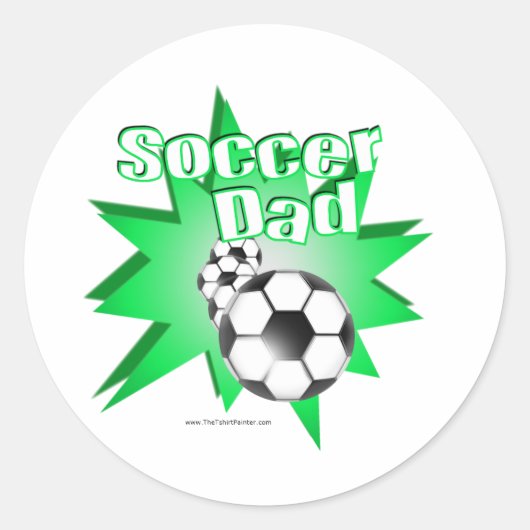 Voetbal Ronde Sticker (Voorkant)