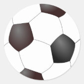 Voetbal Ronde Sticker (Voorkant)