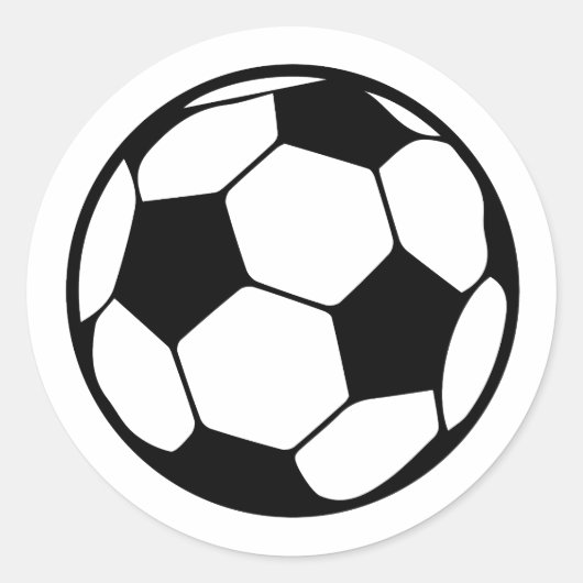 Voetbal Ronde Sticker (Voorkant)