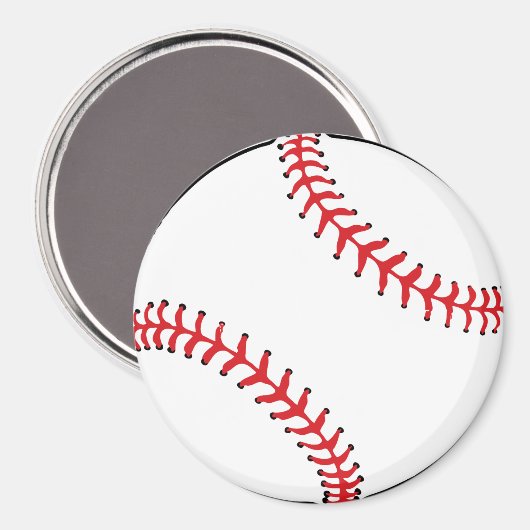 Voetbal Rood en wit magneet (Voorkant / Achterkant)