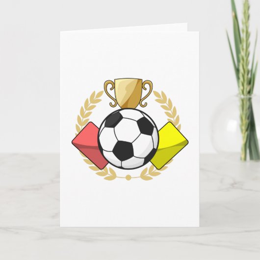 Voetbal rood & geel kaart Trofee (Voorkant)
