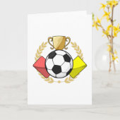 Voetbal rood & geel kaart Trofee (Gele Bloem)