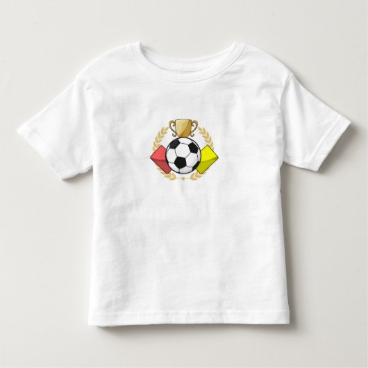 Voetbal rood & geel kaart Trofee Kinder Shirts (Voorkant)