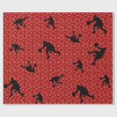 voetbal rood heet mooi inpakpapier (Vlak)