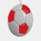Voetbal | Rood Keramisch Ornament (Rechts)