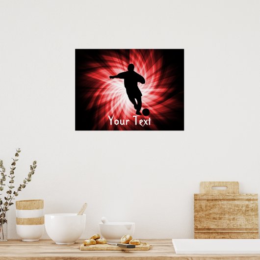 Voetbal; rood poster (Keuken)