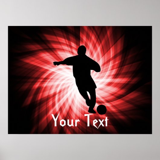 Voetbal; rood poster (Voorkant)