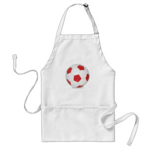Voetbal rood standaard schort