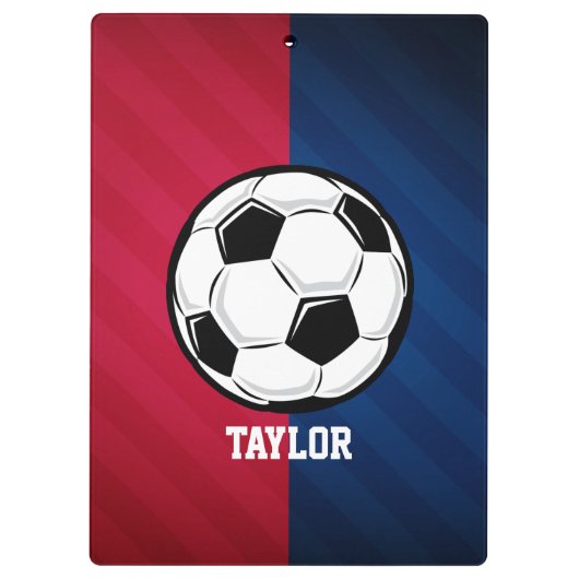 Voetbal; Rood, Wit en Blauw Klembord (Achterkant)