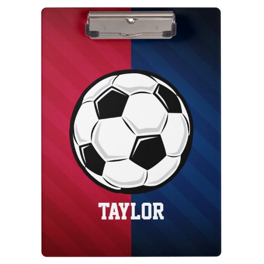 Voetbal; Rood, Wit en Blauw Klembord (Voorkant)