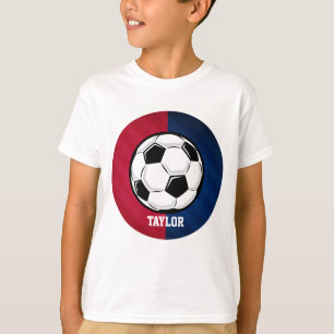 Voetbal; Rood, wit en blauw T-shirt
