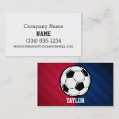 Voetbal; Rood, Wit en Blauw Visitekaartje (Voorkant / Achterkant)