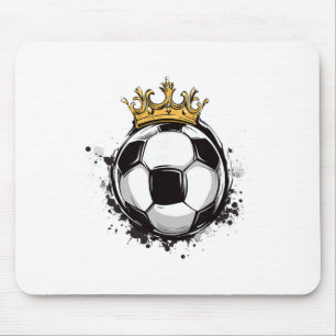 Voetbal Royalty Met Een Gekroonde Byll Voor Jongen Muismat