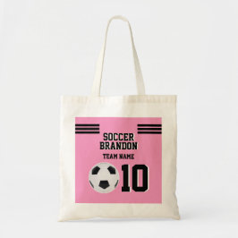 Voetbal roze canvas tas gepersonaliseerd football