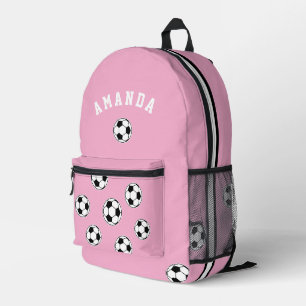 Voetbal Roze Gepersonaliseerde Kinder Terug naar S Bedrukte Rugzak